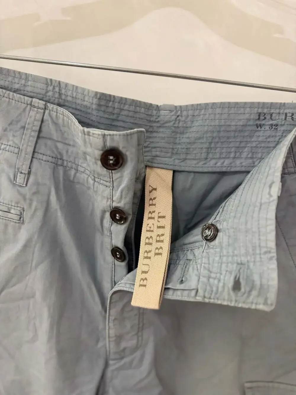 Burberry Brit Men's Blue Cotton Cargo Shorts Size 32